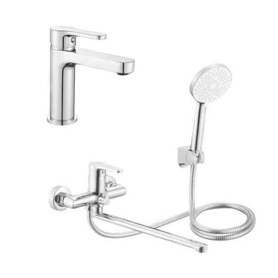 Акционный набор Lidz: Astra 001F Смеситель для раковины LDAST001FCRM48085 + Astra 005 Смеситель для ванны с поворотным изливом Киев