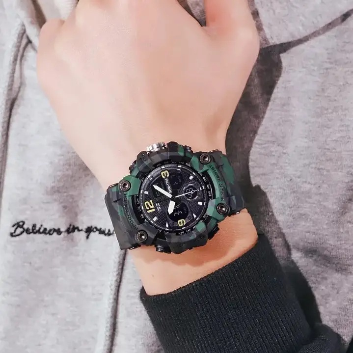 Мужские спортивные наручные часы Skmei 1742 Hamlet (Зеленый камуфляж) Винница - изображение 4