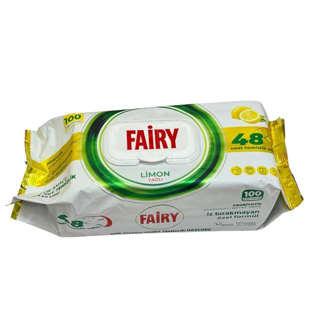 Вологі серветки для прибирання Fairy Lemon 100 шт Гостомель - фото 1