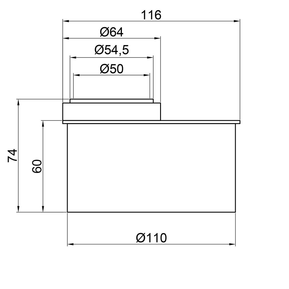 Редукция канализационная TA Sewage 110х50 короткая Киев - изображение 2
