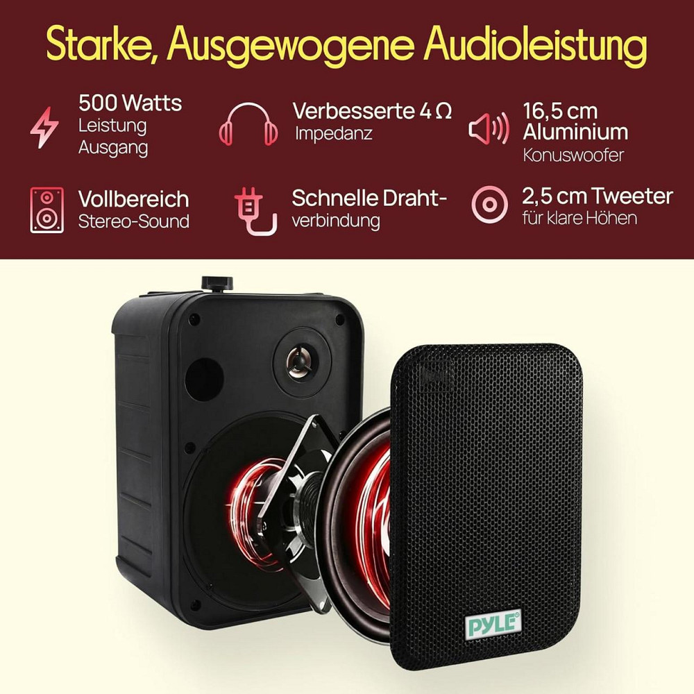 Акустическая система Pyle PDWR50B черный 6.5