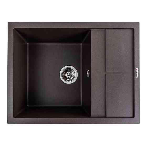 VALESO Гранітна мийка для кухні VALESO LOTOS 6550 матова Темна скеля Киев