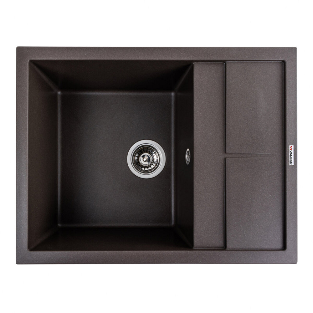 VALESO Гранітна мийка для кухні VALESO LOTOS 6550 матова Темна скеля Киев - изображение 1