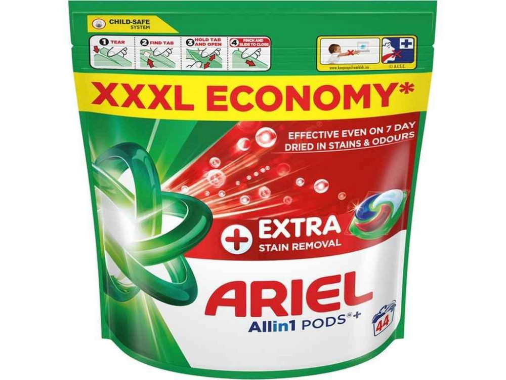 Капсули для прання 44шт Pods All-in-1 Extra Stain Removal Екстрасила виведення плям ТМ ARIEL Київ - фото 1