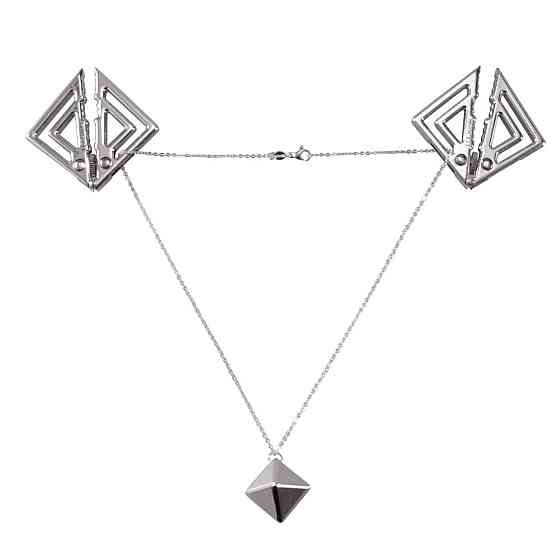 Затискачі для сосків із важкою підвіскою LOCKINK Adjustable Nipple Clamps with Heavy Pendant — Grey Sex Aura Київ