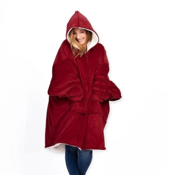 Толстовка плед флисовая, Новогодний плед с рукавами, Одеяло с рукавами Snuggie, Ковдра плед-толстовка FY-81 Киев - изображение 9