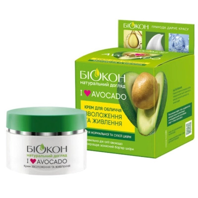 Крем для обличчя Біокон I love Avocado Зволоження та живлення 50 мл (4823110302279) Вінниця - фото 1