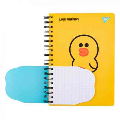 Блокнот Yes 2 в 1 В5 В7 80 арк 20 арк подвійна спіраль Line Friends Sally клітинка (151780) Вінниця