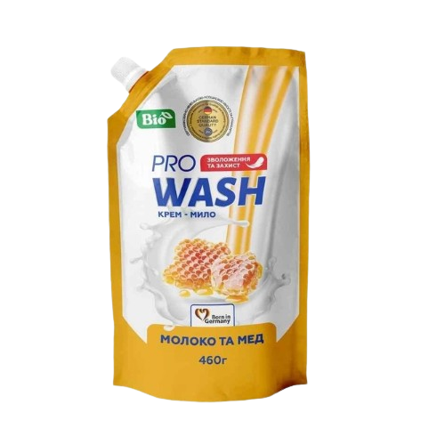 Крем-мило 460гр Молоко і мед ProWash (дой-пак) 2К Житомир