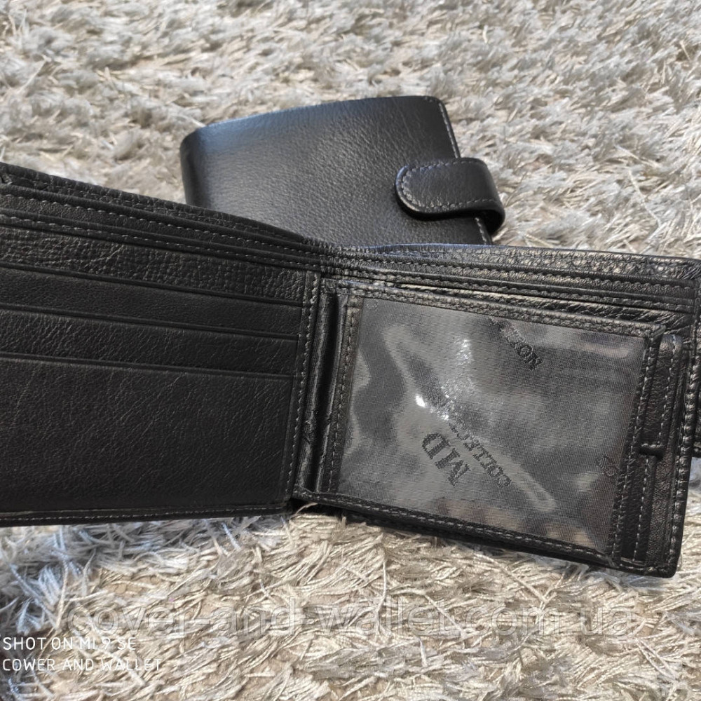 Классический кожаный мужской кошелек на кнопке Marco Coverna 22-208 Киев - изображение 7