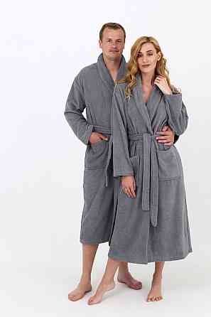 Мужской махровый халат Ideal Textile серый L (56860517) Черновцы