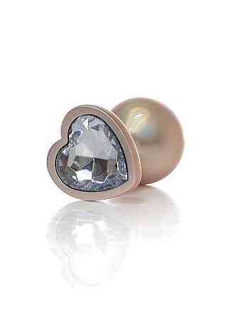 Анальная металлическая пробка Plug-Jewellery Pearl Gold Heart PLUG- Clear M Sex Aura Киев