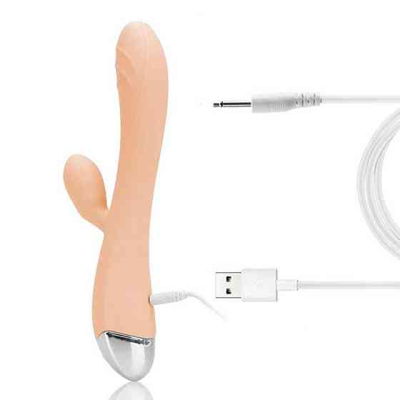 Вибратор кролик для клитора и точки G USB - Бежевый – Вибраторы Винница