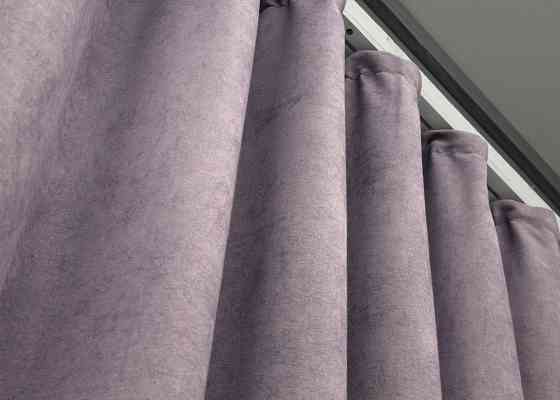Шторная ткань микровелюр Petek цвет лавандовый 1493ш Киев
