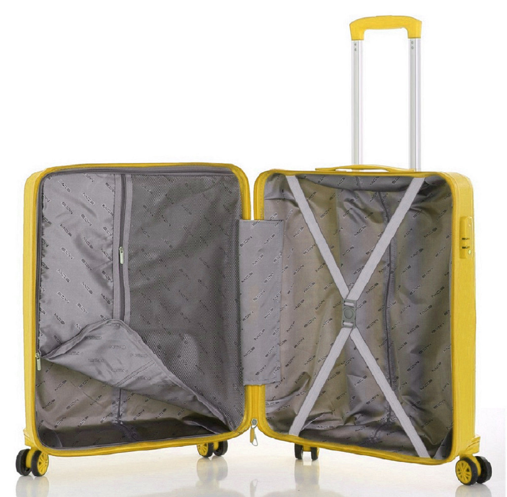 Валіза пластикова MCS V374 мала 55 см жовта Київ - фото 4