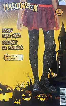 Дитячі колготки Кішки і гарбузики з блискітками на Хелловін 40 den 158-164 на 12-14 років чорний Київ