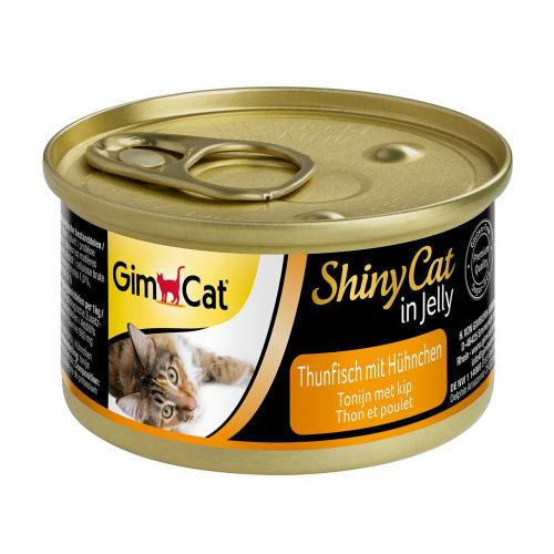 Корм влажный GimCat Shiny Cat для кошек с тунцем и курицей в желе 70 г Киев - изображение 3