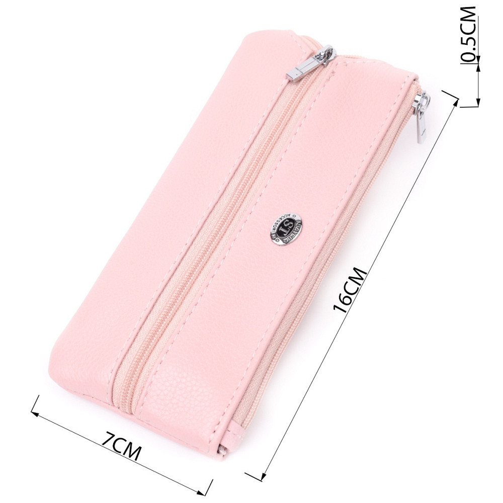 Стильна ключниця ніжного кольору із натуральної шкіри ST Leather 22510 Рожевий Київ - фото 8