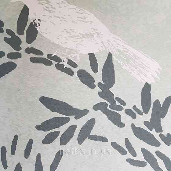 Шпалери вінілові на флізелін Caselio The Place to bed 200 x 280 см панно дерева птахи чорні сірки на Київ