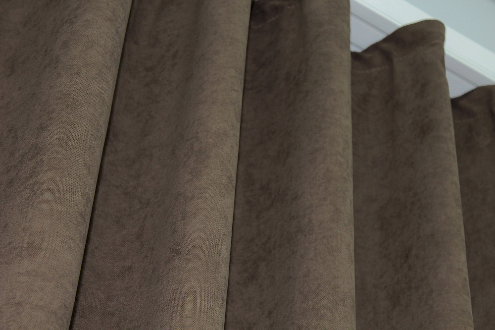 Комплект готових штор VR-Textil Мікровелюр SPARTA № 1036ш Мокко 100х290 см 2 шт (31-342) Київ - фото 6