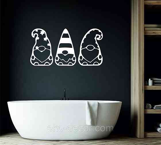 Декоративное настенное Панно «Гномики» Декор на стену 110*67 см-3шт, Белый Киев