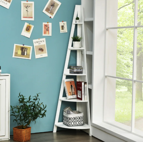 Етажерка Costway Solo кутова білий Київ