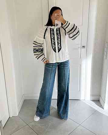 Вишиванка жіноча з вишитими рукавами 80% бавовна 46 Одеса