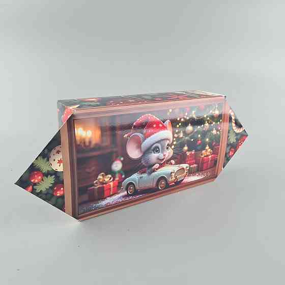 Новогодняя подарочная картонная упаковка для конфет (500грм) №238 