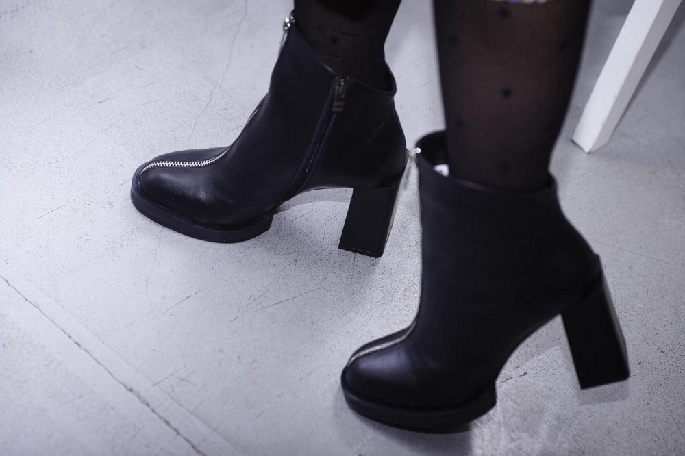 Черевики жіночі осінні на підборах, з натуральної шкіри демісезонні чорні класичні р. 36-38 303 Коломия - фото 2