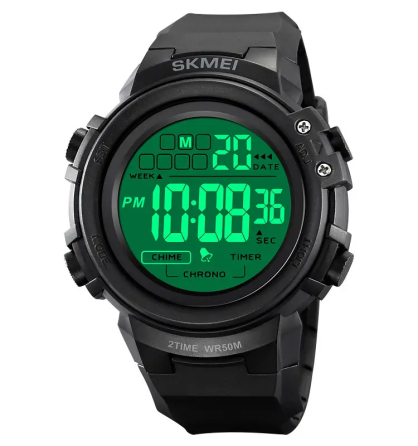 Годинник чоловічий наручний спортивний Skmei 2260 (Чорний з білим) Київ