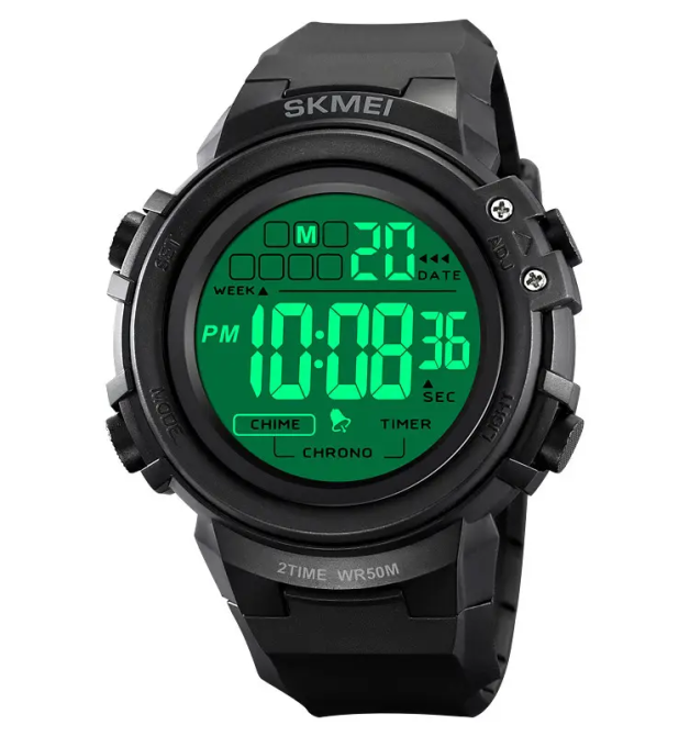 Годинник чоловічий наручний спортивний Skmei 2260 (Чорний з білим) Київ - фото 3