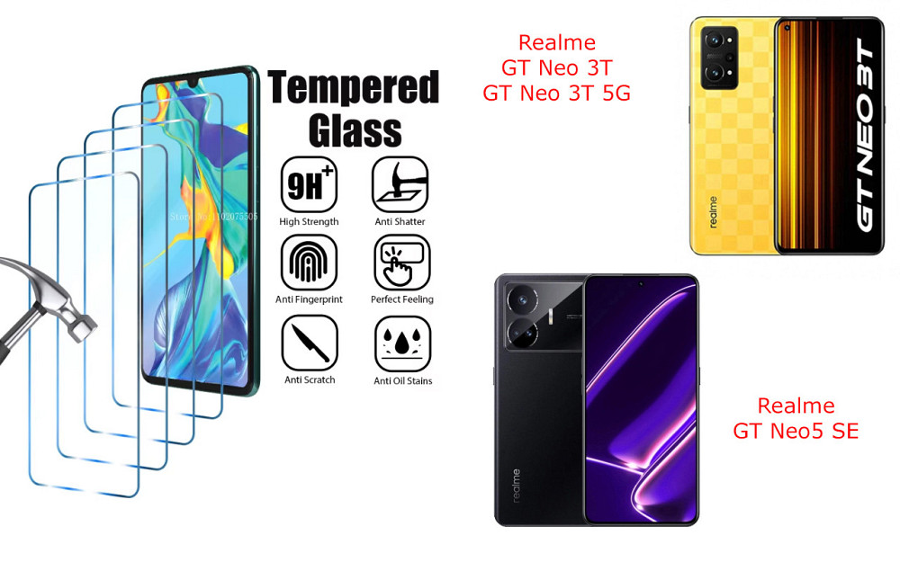 Захисне скло ArmorGlass для Realme GT Neo 3T, GT Neo 3T 5G, GT Neo5 SE – стійке до подряпин та ударів Київ - фото 1