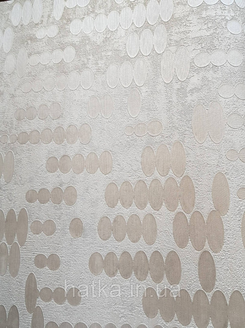 Шпалери вінілові на паперовій основі Zambaiti C88130 ABITAT лофт геометрія овали кола бежевий молочний Київ - фото 2