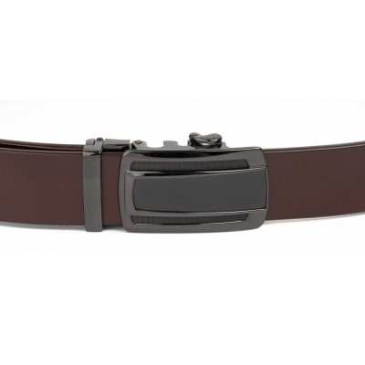 Ремень Vintage Мужской с темной пряжкой автомат Черный (20295) Винница - изображение 5