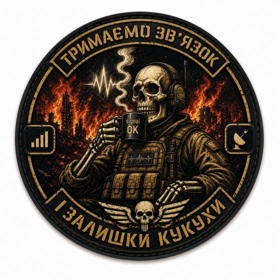 Патч / шеврон Тримаємо зв'язок і залишки кукухи Запоріжжя