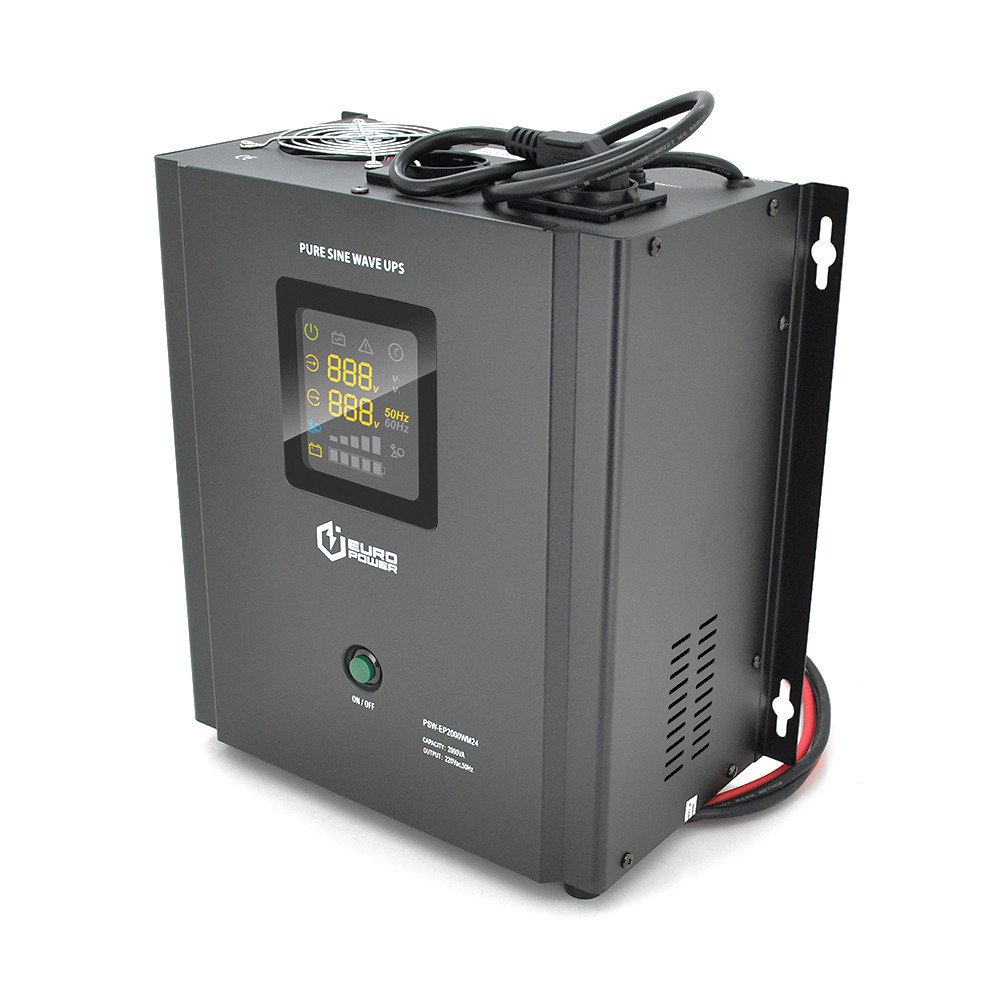 ДБЖ з правильною синусоїдою Europower PSW-EP2000WM24 (Потужність 1400 Вт) 20А, настінний, під зовнішню АКБ 24В, Q1 Київ - фото 1