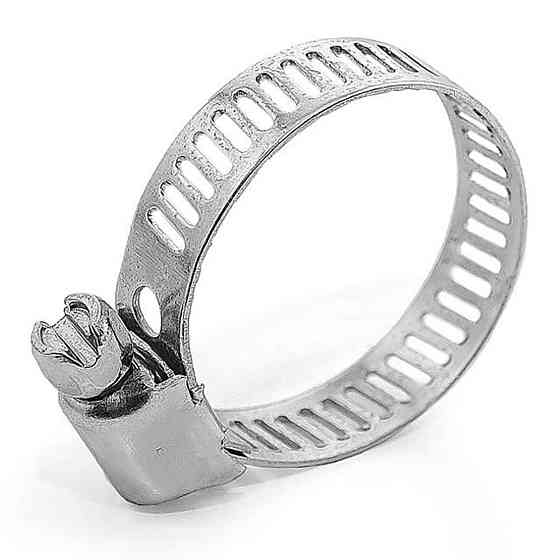 Хомут стальной оцинкованный 8 мм D 14-27 мм. Мукачево