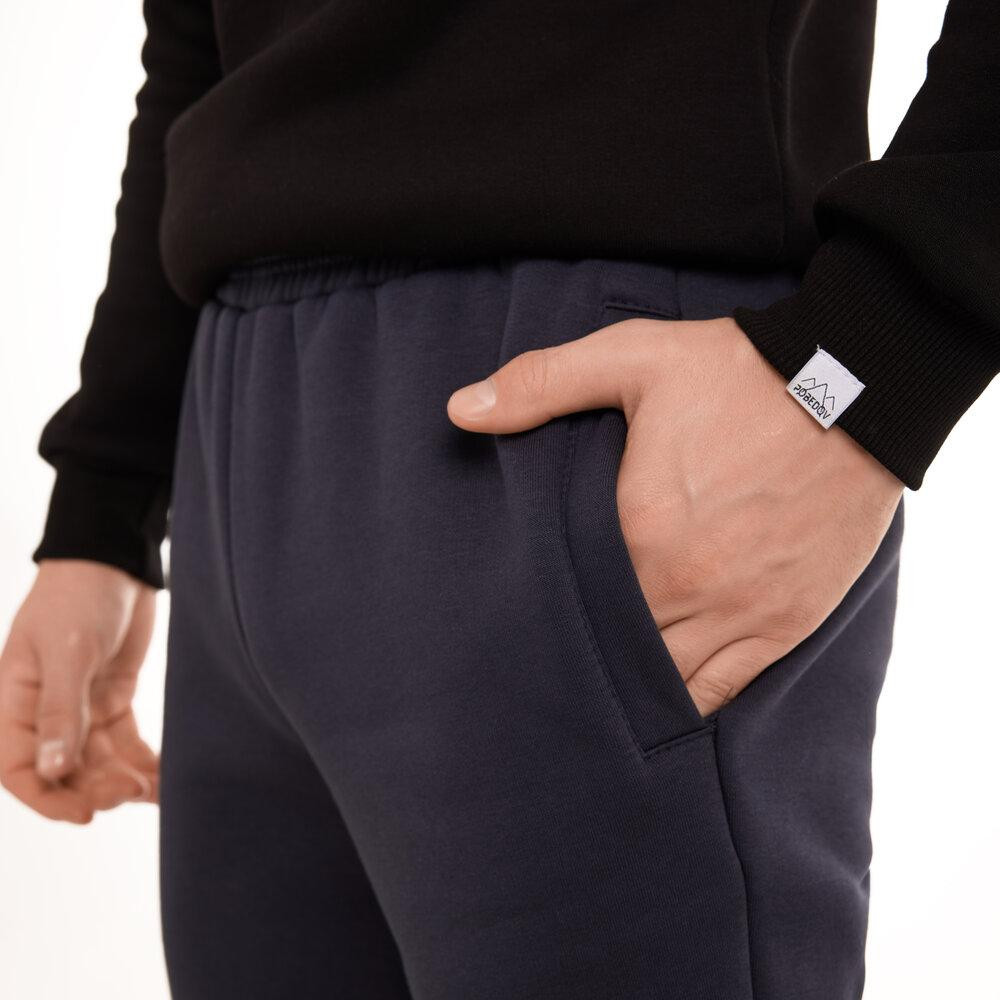 Чоловічі штани джогери з кишенями темно-сині Pobedov 007 ЗИМА Київ - фото 6