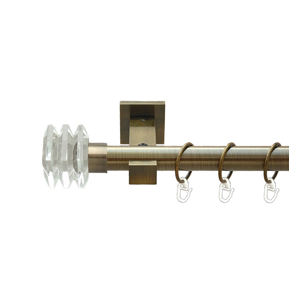 Карниз Orvit Міліора металевий однорядний техно гладка труба кільце металеве Антик 25 мм 240 см (00-00025886) Львов - изображение 1