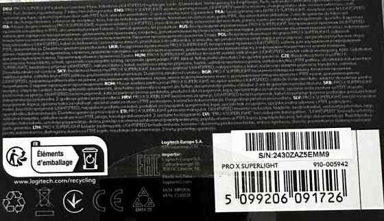 Миша Logitech G Pro X Superlight Wireless White Київ