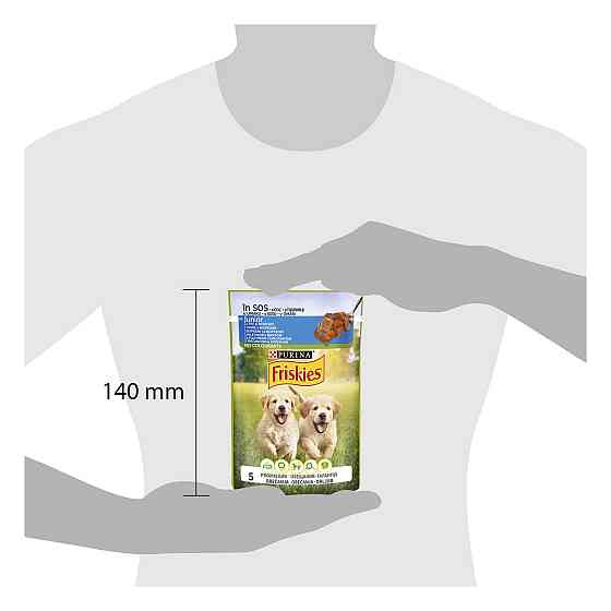 Влажный корм FRISKIES Junior для щенков, кусочки в соусе, с курицей и морковью, 85 г Киев