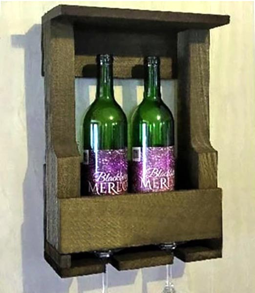 Настенная винная полка 