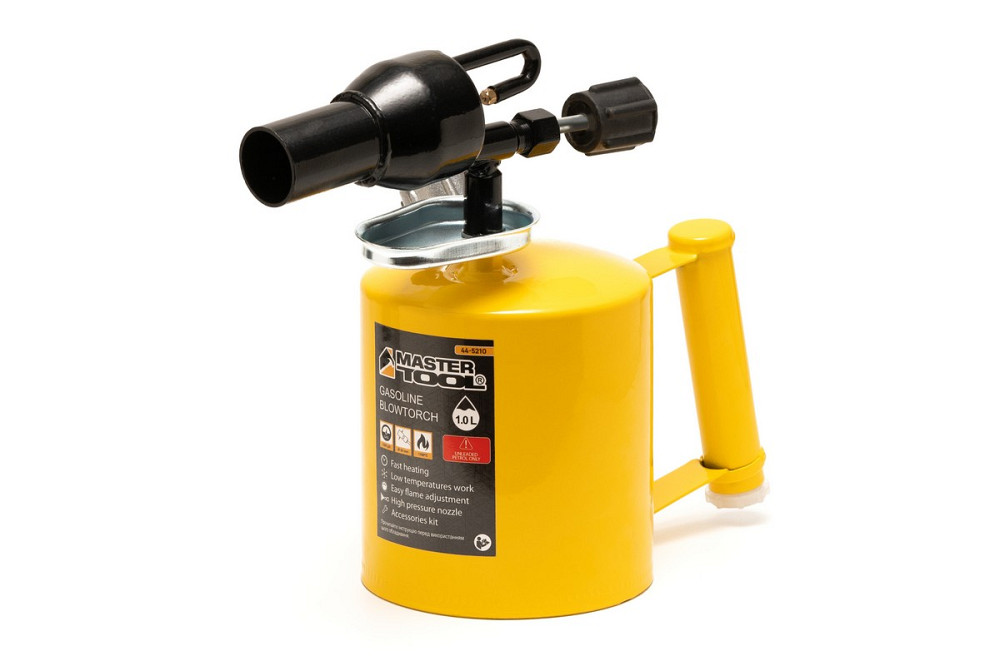 MASTERTOOL Лампа паяльна бензинова MASTERTOOL 1.0 л 1100°С 32 мм 1200 г/год 0.25 МПа 44-5210 Киев - изображение 1