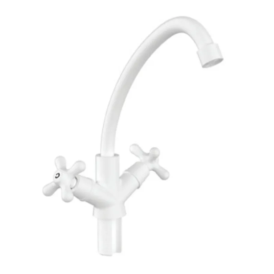 Кухонний змішувач Plamix Amax-271 White без підводки PM0697 Харків