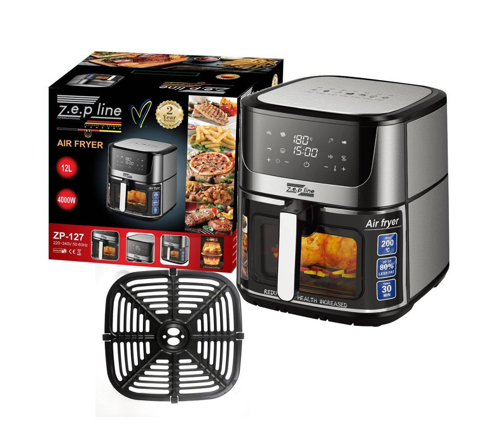 Аэрофритюрница Zepline ZP-127 12,5 л, 4000 Вт, конвекция, гриль, антипригарное покрытие, таймер Одесса - изображение 1