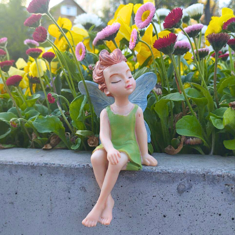 Фігурка Фея для саду таінтер'єру 11 х 6.3 см Полістоун Одеса - фото 1