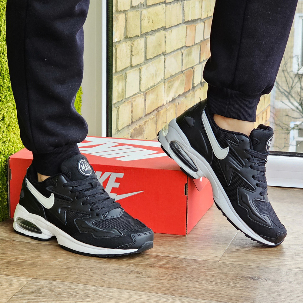 Чоловічі Чорні Кросівки Nike 90 Air Max 2 Шкіряні Найк для бігу (розміри: 42,43,44) Відео Огляд 94-2 Дніпро - фото 10