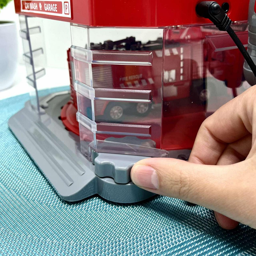 Набір Пожежний автомийка металопластикова машинка підсвічування парогенератор звуки рухомі елементи мікрофон Червоний (CLM 886) Чернигов - изображение 8