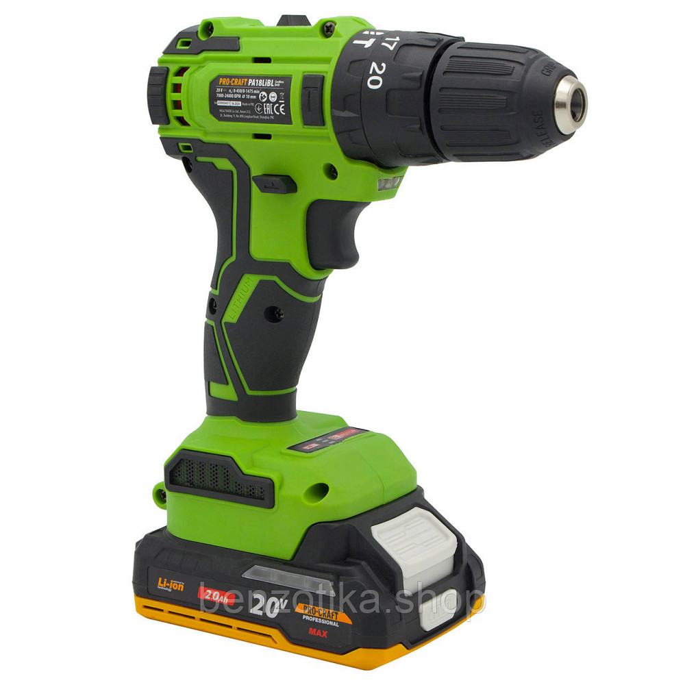 Шуруповерт Procraft PA18LiBL ударний (з 1 акб і зп) Київ - фото 3