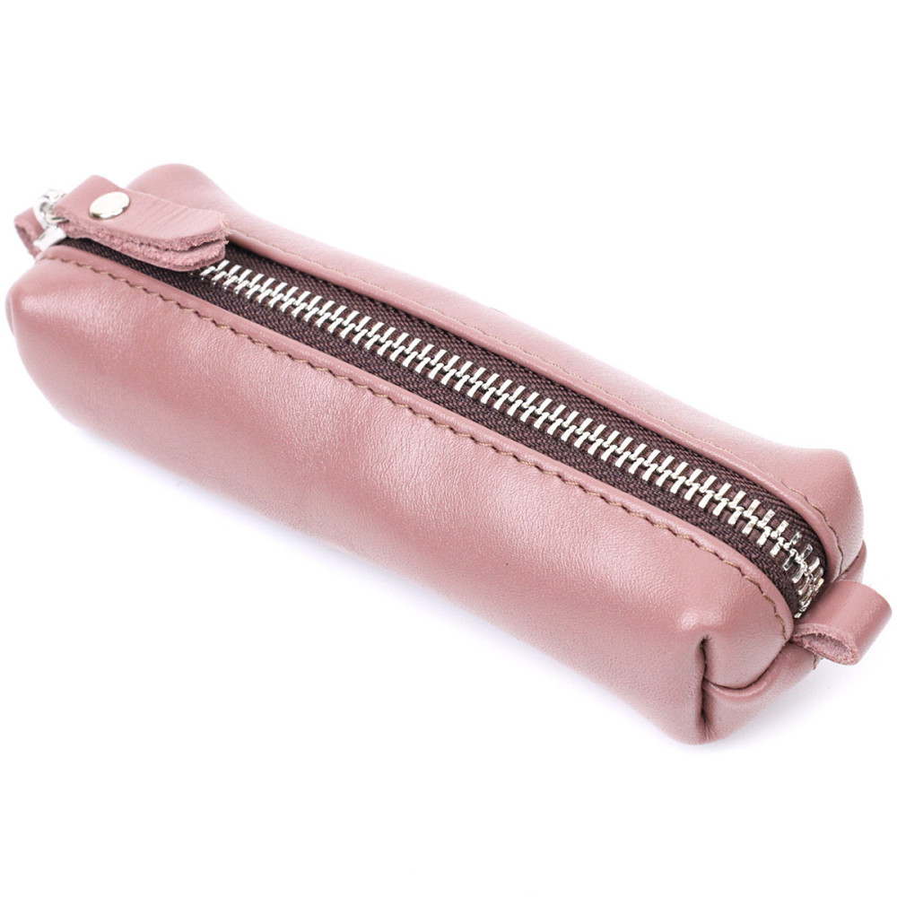 Стильна жіноча шкіряна ключниця GRANDE PELLE 16791 Пудровий Київ - фото 2